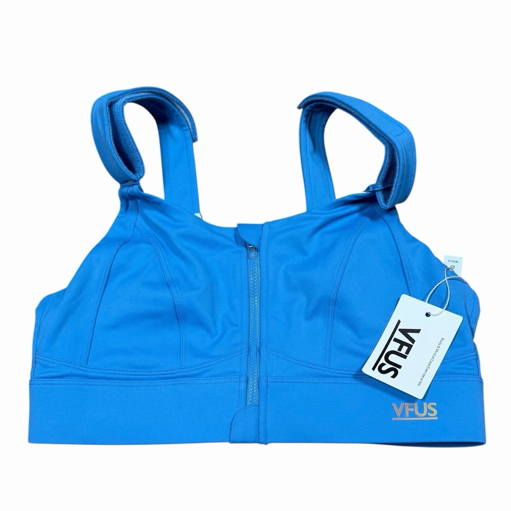 NWT VFUS Sports Bra Women's Sz S Zip Front High Impact Support Adjustable Strap‎